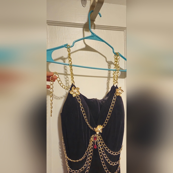 Jeweled Velvet Dress - Picture 3 of 4